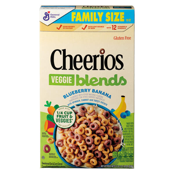 General Mills Gluten Free Blueberry Banana Veggie Blends Cheerios