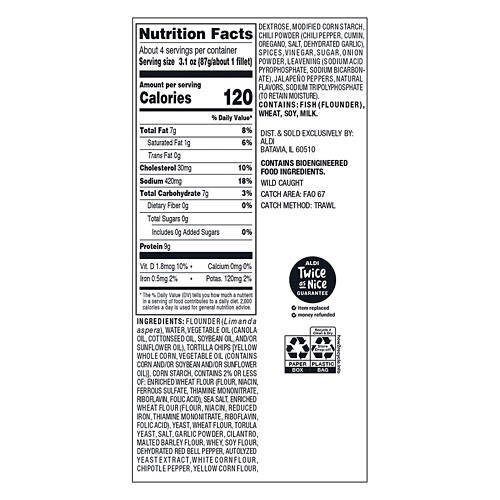 Tortilla Top Crusted Flounder, 12.5 oz