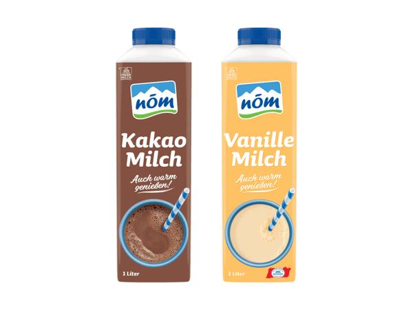 Kakao- oder Vanille-Milch