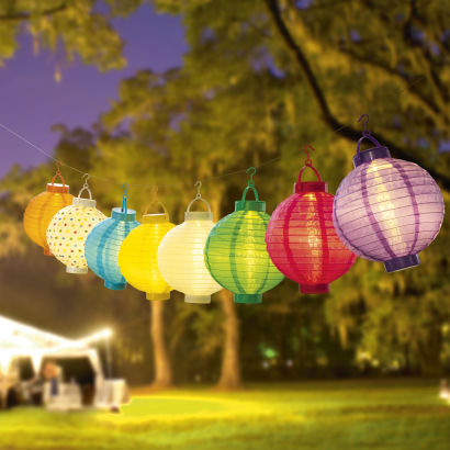 Lampion mit Solarenergie