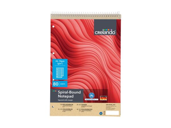 CRELANDO(R) A4 kollegieblok eller A5 spiralblok