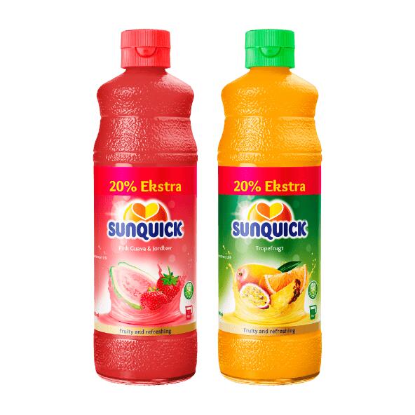 SUNQUICK 	 				Tropefrugt eller Pink Guava & Jordbær