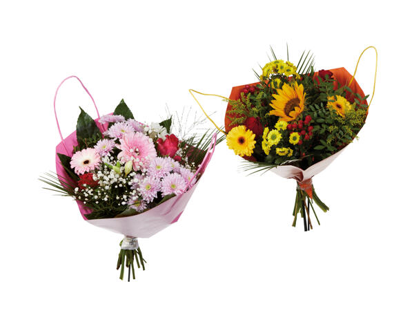 Bouquet dans un sachet pour la Journée internationale de la femme