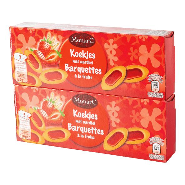 MONARC(R) 				Biscuits à la fraise, pack de 2