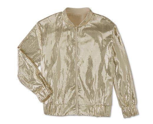 Serra Ladies Sequin Bomber Jacket