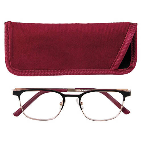 Premium Reading Glasses - Black/Burgundy, 2
