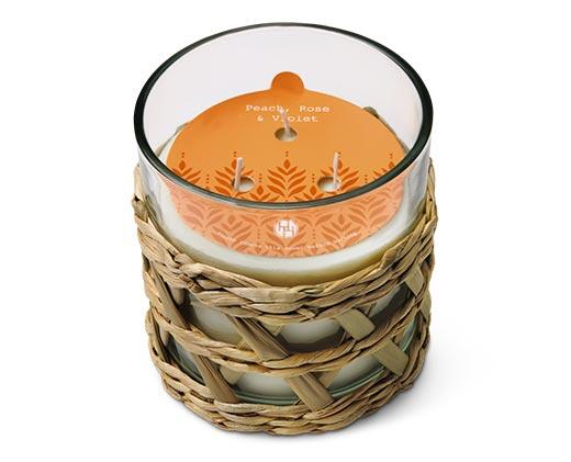 Huntington Home 
 Rattan Candle