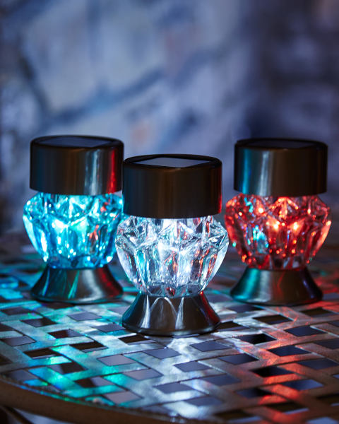 Crystal Glass Solar Stake Light