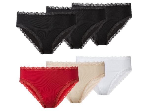 Trosor med spetskant, 3-pack