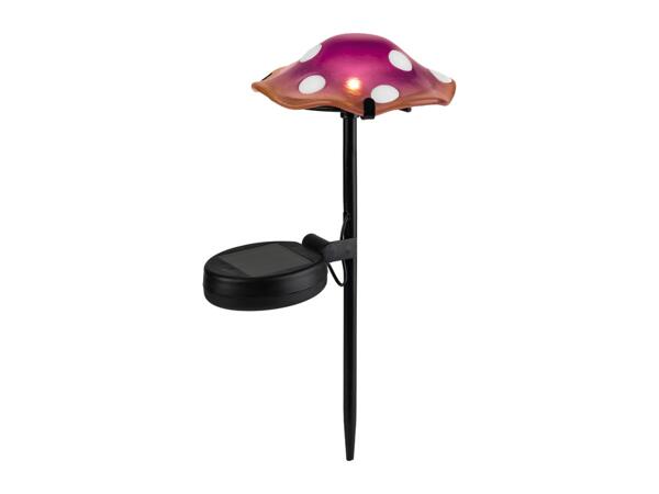 Purple Solar Toadstool Garden Stake Light