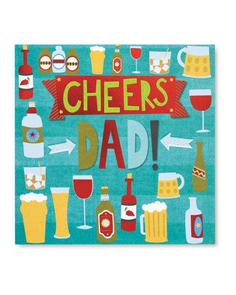 Cheers Dad Square Card