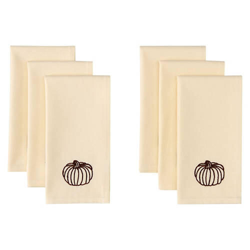 6 Pack Napkins - Neutral Pumpkins