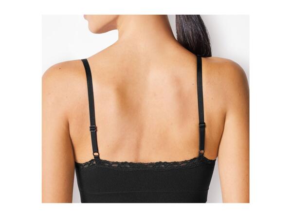 Esmara Ladies' Ribbed Bralette - Black