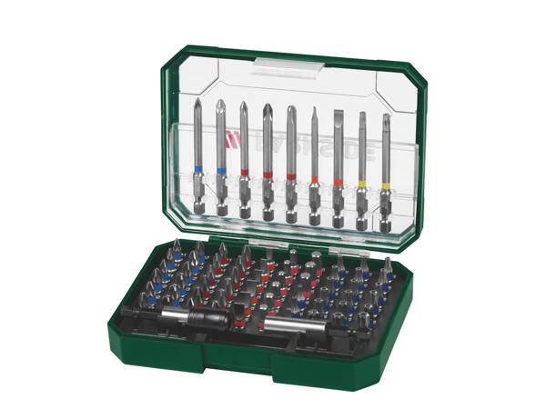 Bit set, 71 pieces or bit & socket set, 56 pieces