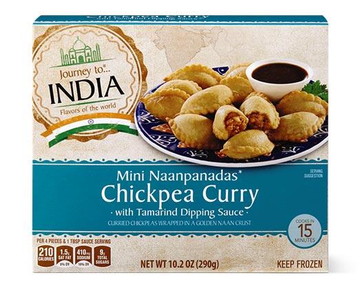 Journey To... 
 Mini Naanpanadas Butter Chicken or Chickpea Curry