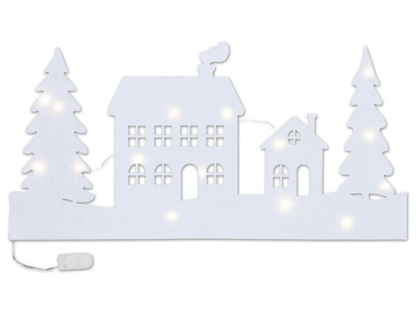 Fensterbild mit LED-Lichterkette