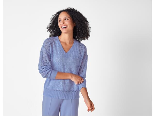 Ladies' open knit jumper