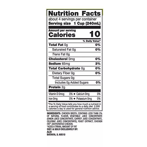Fat Free Unsalted Chicken Broth, 32 oz
