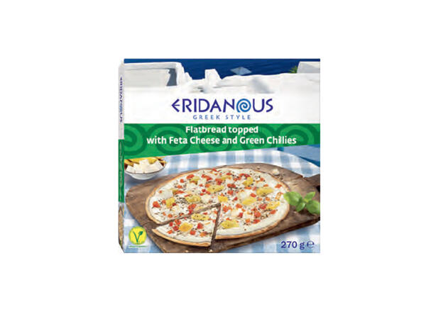 Flatbread Topped with Feta & Green Chillies