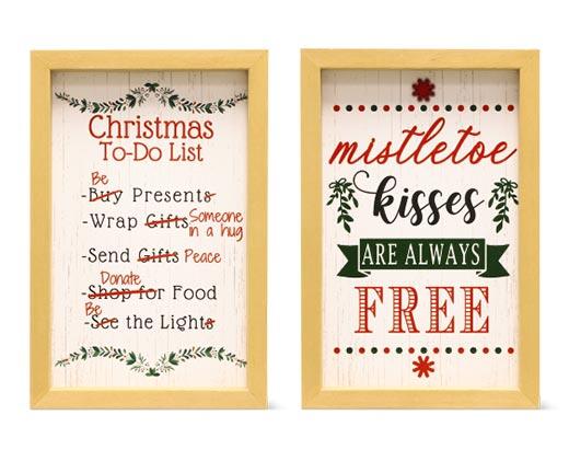 Huntington Home 
 Holiday Reversible Box Sign