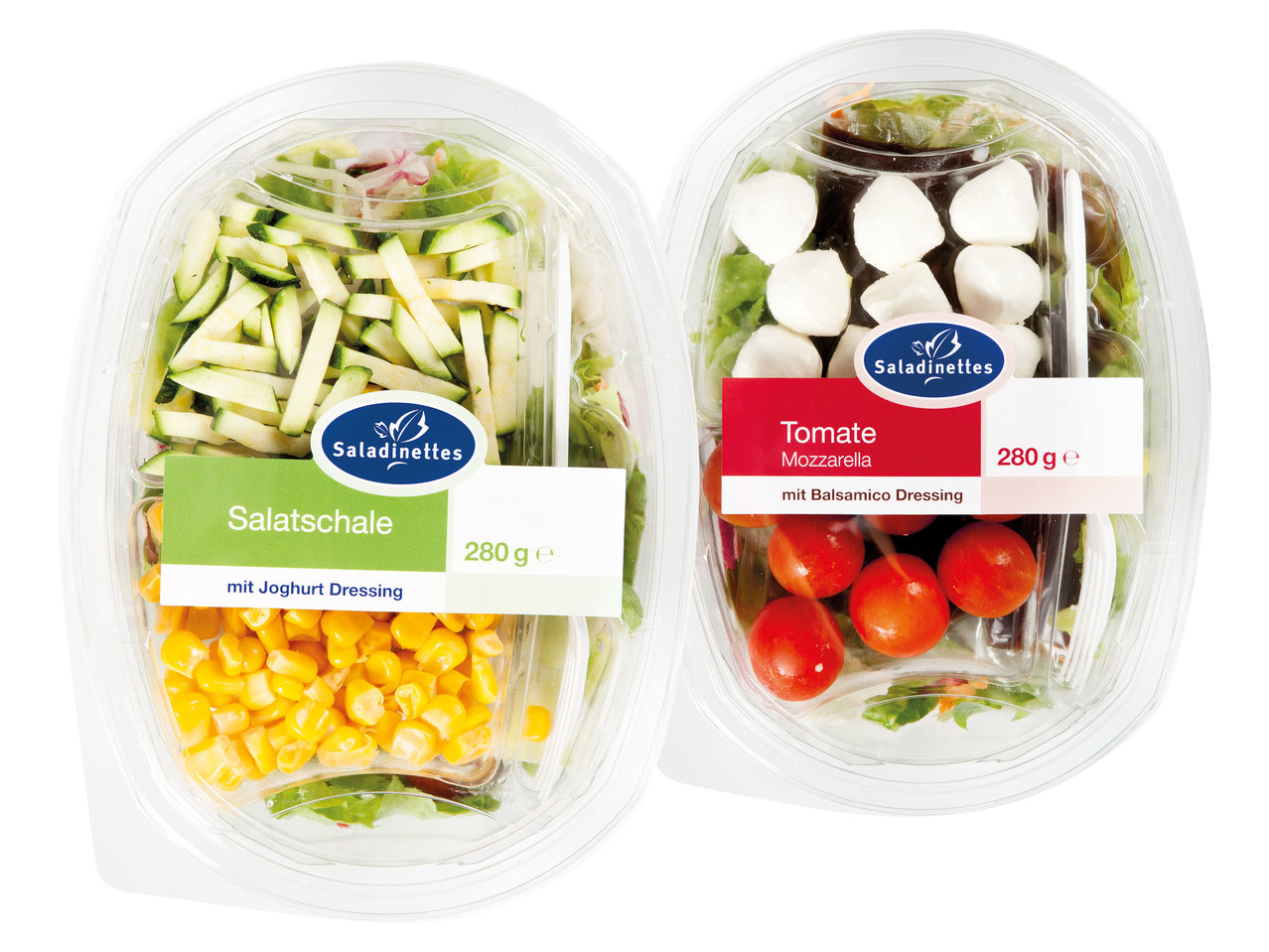 SALADINETTES Frischer Salat mit Dressing