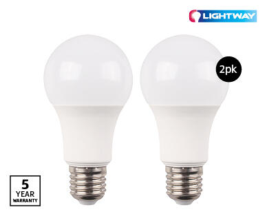 LED Globes E27 2pk Dimmable