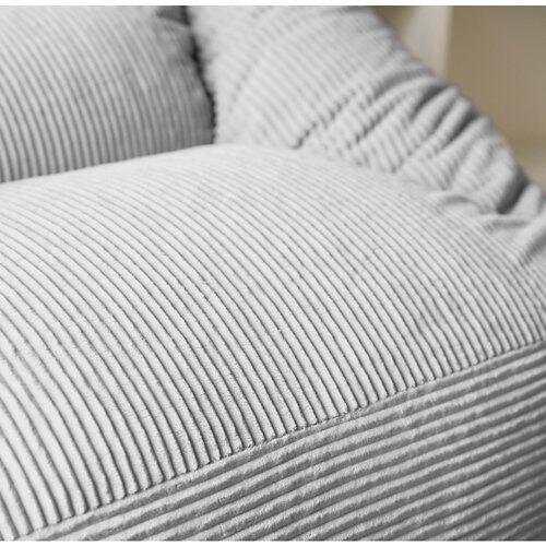 HOME DELUXE, Sitzsack COZY inkl. Hocker, hellgrau