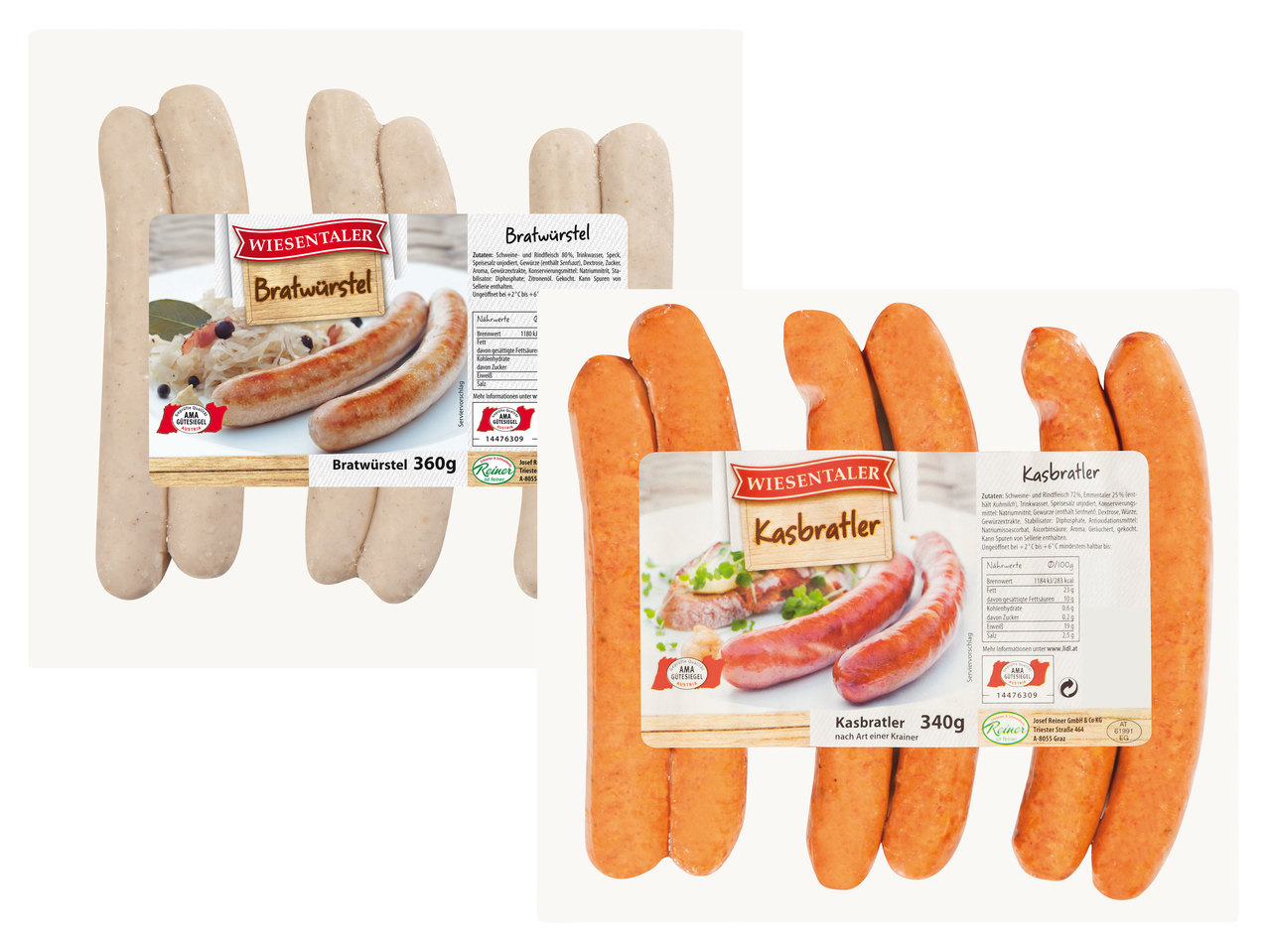 WIESENTALER Bratwürstel oder Kasbratler