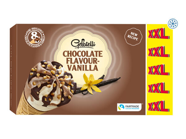 Gelatelli Chocolate & Vanilla Ice Cream Cones