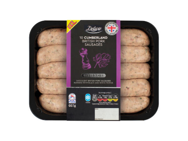 Deluxe 10 Cumberland British Pork Sausages