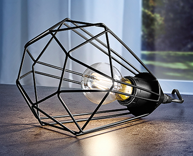casalux LED-Tischleuchte „Drahtgestell" in Schwarz-Matt