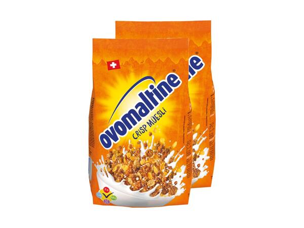 Crisp Muesli Wander Ovomaltine, pack de 2