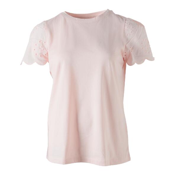 UP2Fashion(R) T-shirt à broderie anglaise