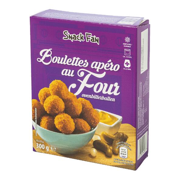 SNACK FAN(R) 				Boulettes apéro au four, 12 pcs