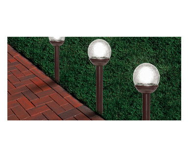 Gardenline Stainless Steel Crackle Solar Light