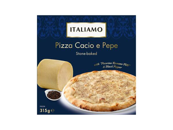Pizza with Cacio Cheese and Pepper