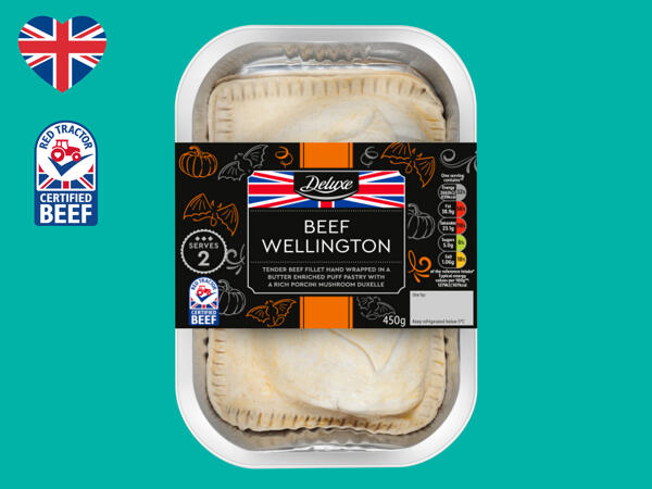 British Beef Wellington with Porcini Mushroom Duxelle