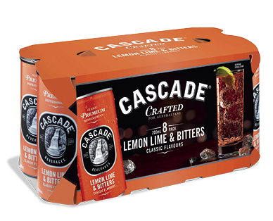 CASCADE CANS 8 X 200ML - LEMON LIME & BITTERS