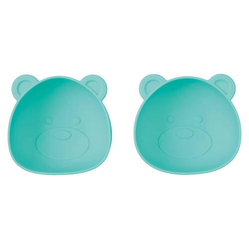 2 Pack Bear Shaped Silicone Snack Bowls