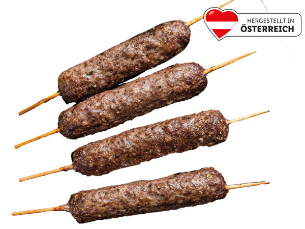 Frische Faschiertes-Grillspieße