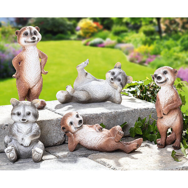Deko-Waschbär /-Erdmännchen