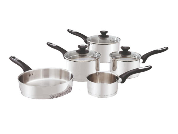 5 piece stainless steel pan set