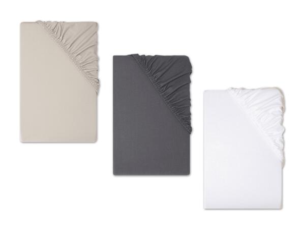 Jersey-Spannleintuch, ca. 90-100 x 200 x 25 cm