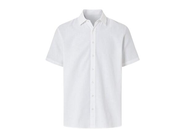 Esmara Men Men's White Linen Blend Shirt