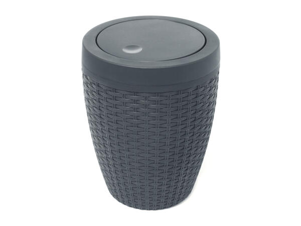Addis 5L Rattan Effect Bathroom Bin