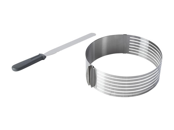 Guide coupe gâteau en acier inox, 2-pièces
