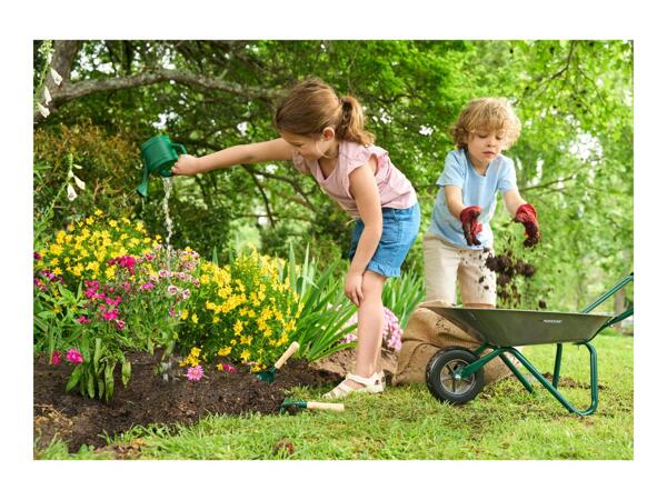 Lupilu Kids' Wheelbarrow With Garden Tools - 7 Piece Set