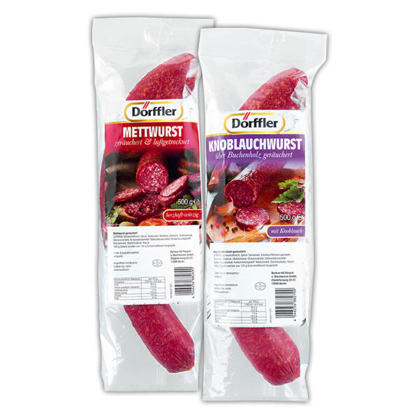 Mettwurst / Knoblauchwurst