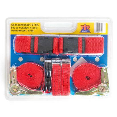 Sangles d'arrimage et courroies, 6 pcs