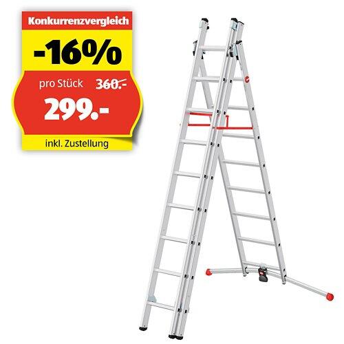 HAILO 3-teilige Alu-Kombileiter mit LOT-System, S100 Profi